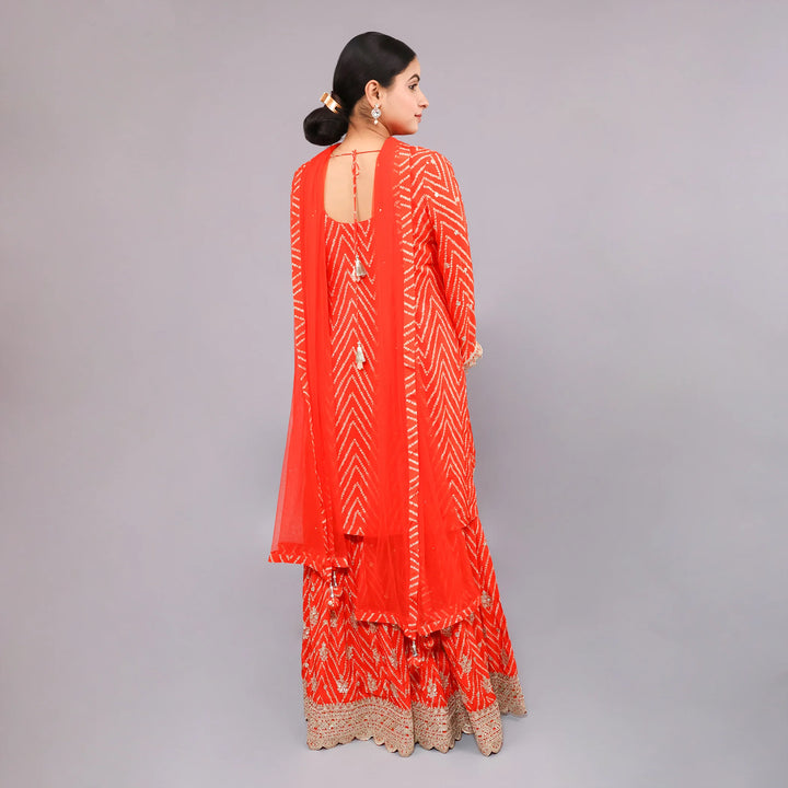 Straight Kurti with Sharara & Net Dupatta Vastrachowk