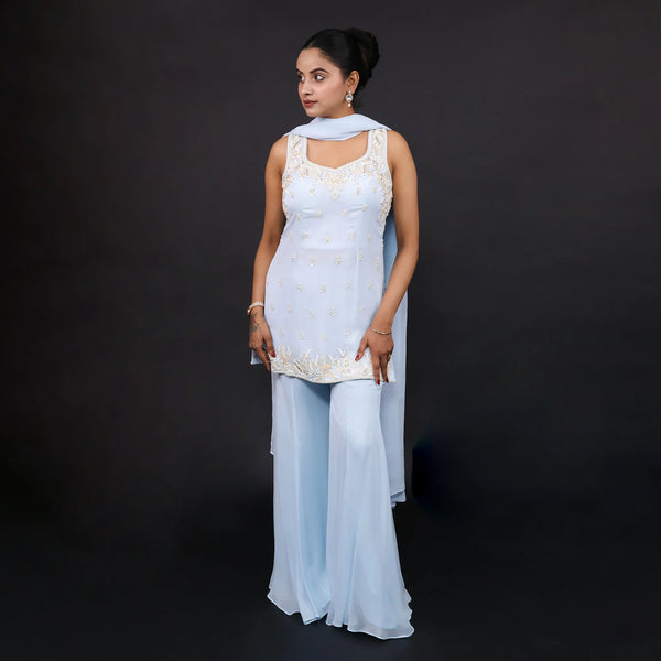 Straight Suit with Sharara