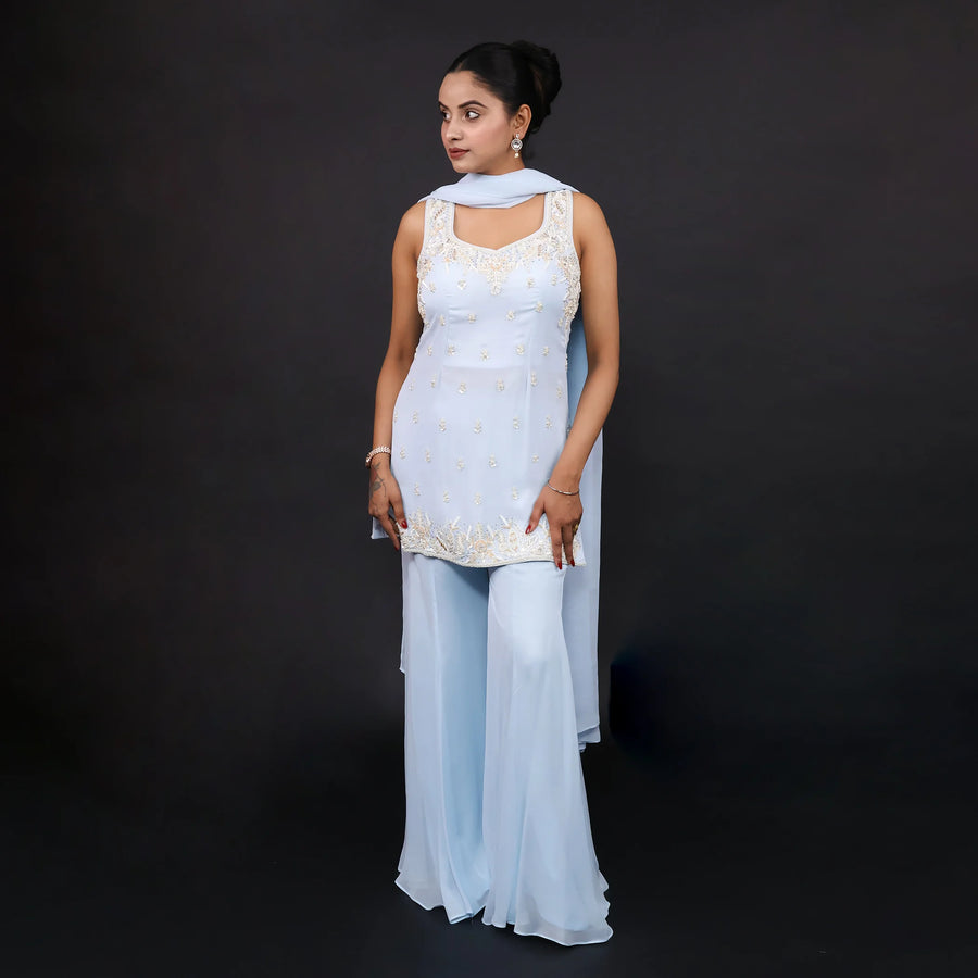 Straight Suit with Sharara