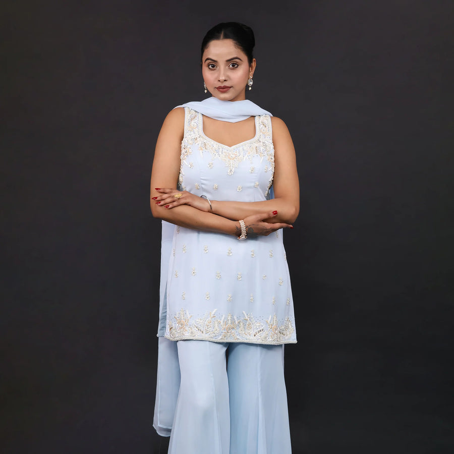 Straight Suit with Sharara Vastrachowk