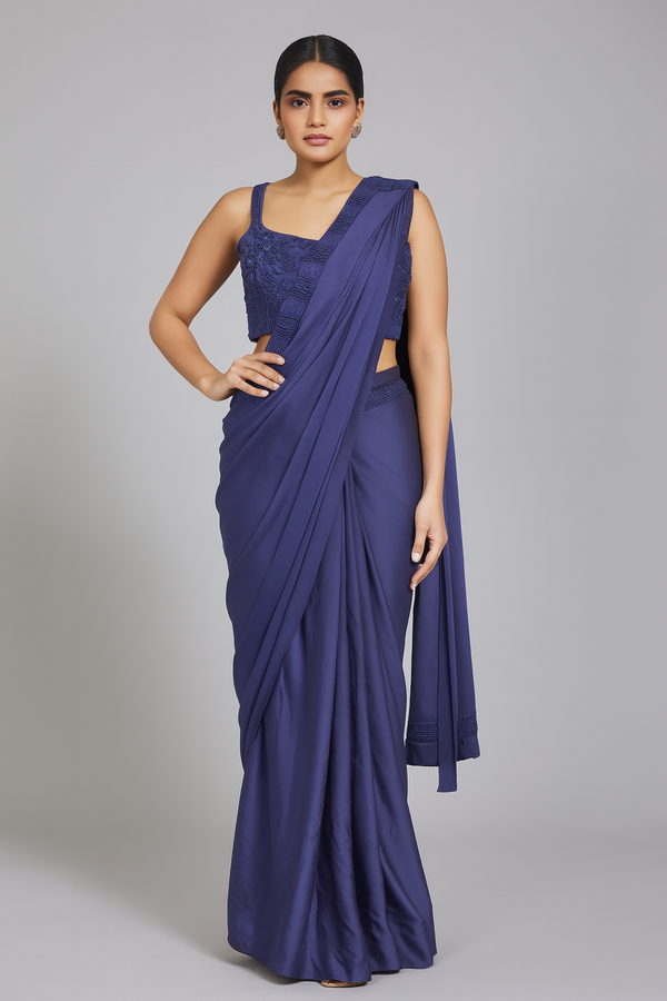 Strap Blouse Drape Saree profile
