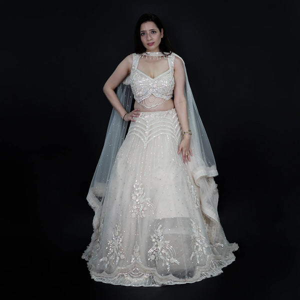 Stunning Ceremonial Crop Top Skirt Set