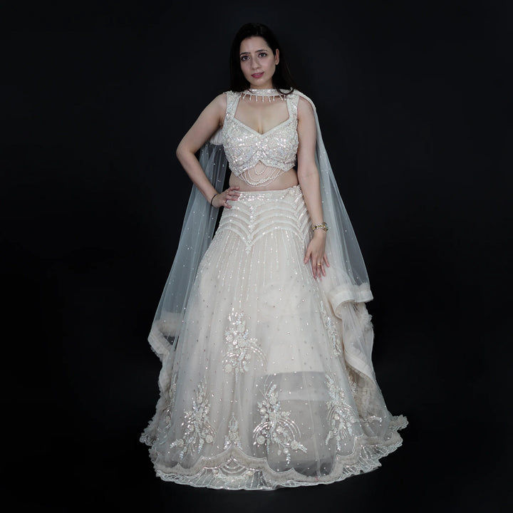 Stunning Ceremonial Crop Top Skirt Set