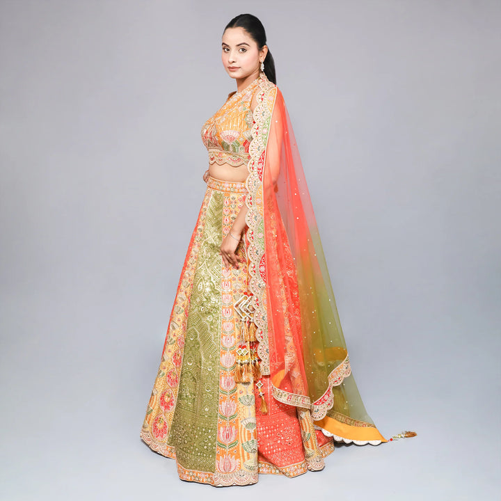 Stylish Blouse Lehenga with Dupatta Vastrahowk