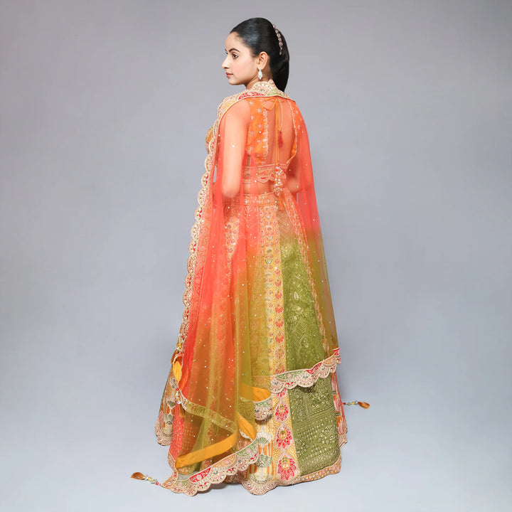 Stylish Blouse Lehenga with Dupatta Vastrahowk