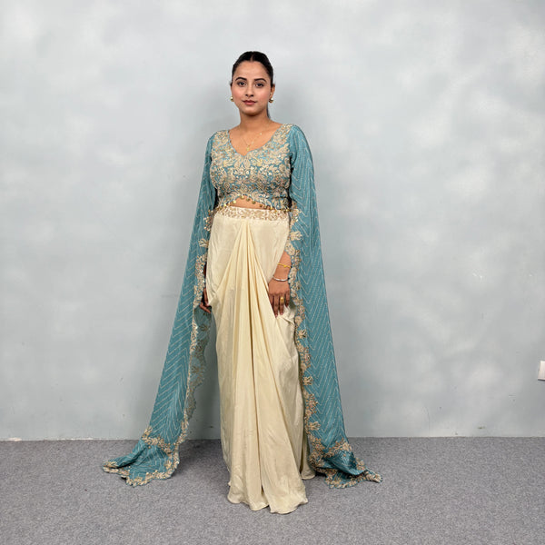 Stylish Cawul Dhoti with Trendy Long Sleeves