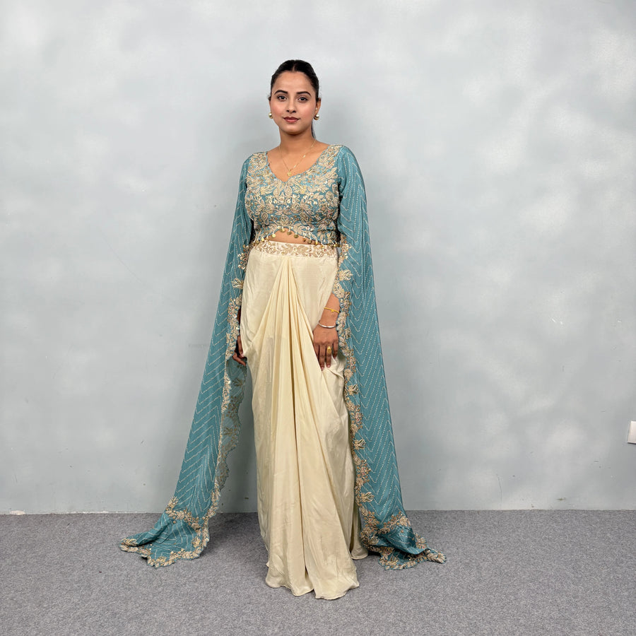 Stylish Cawul Dhoti with Trendy Long Sleeves
