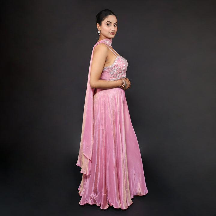 Stylish Crop Top Sharara Set Vastrachowk