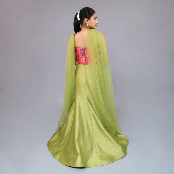 Stylish Crop Top Skirt Mermaid Style Vastrachowk