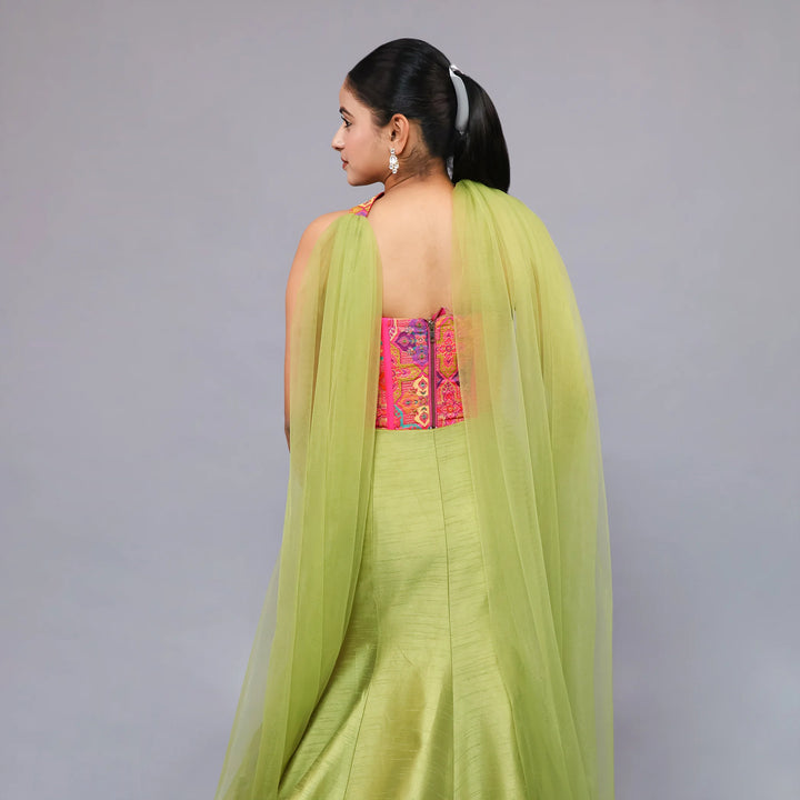 Stylish Crop Top Skirt Mermaid Style Vastrachowk