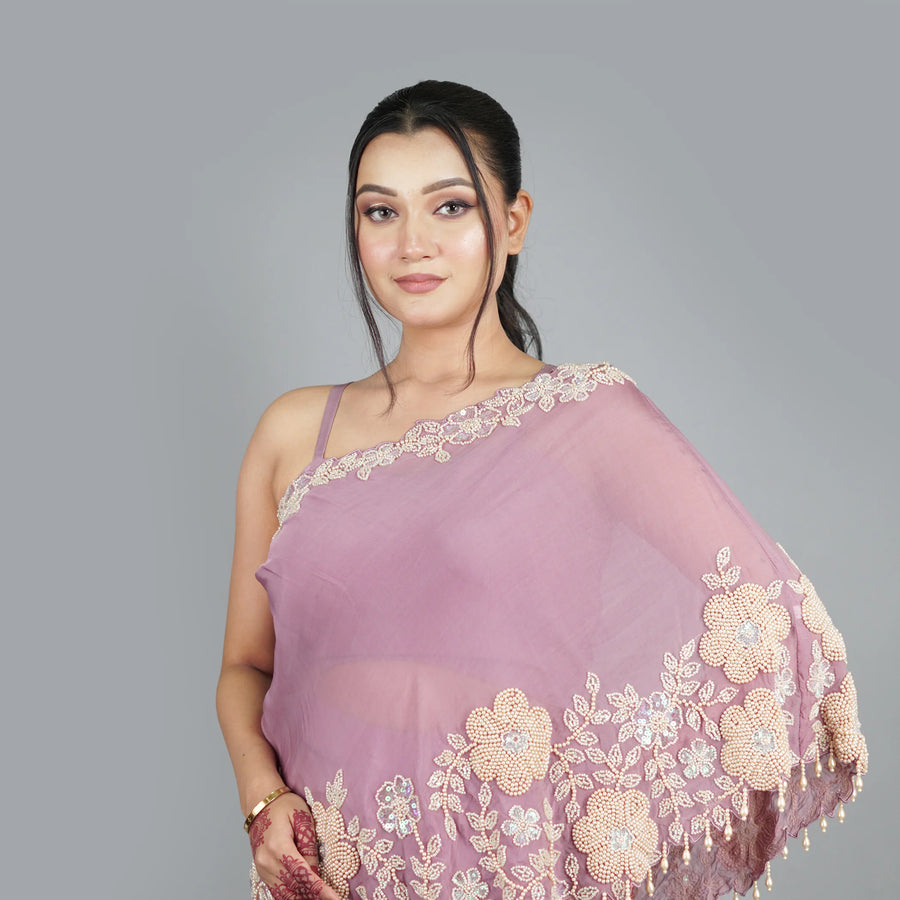 Stylish Off-Shoulder Crop Top with Sharara Set