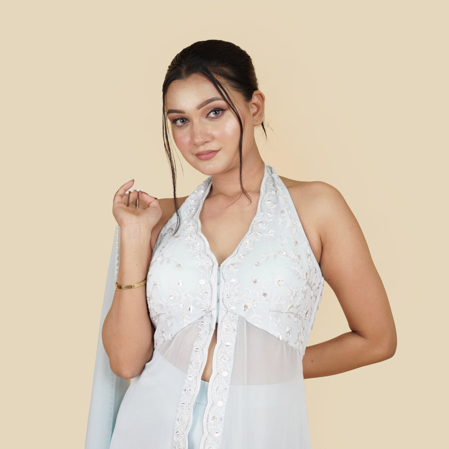 Stylish Peplum Kurti with Sharara Vastrachowk