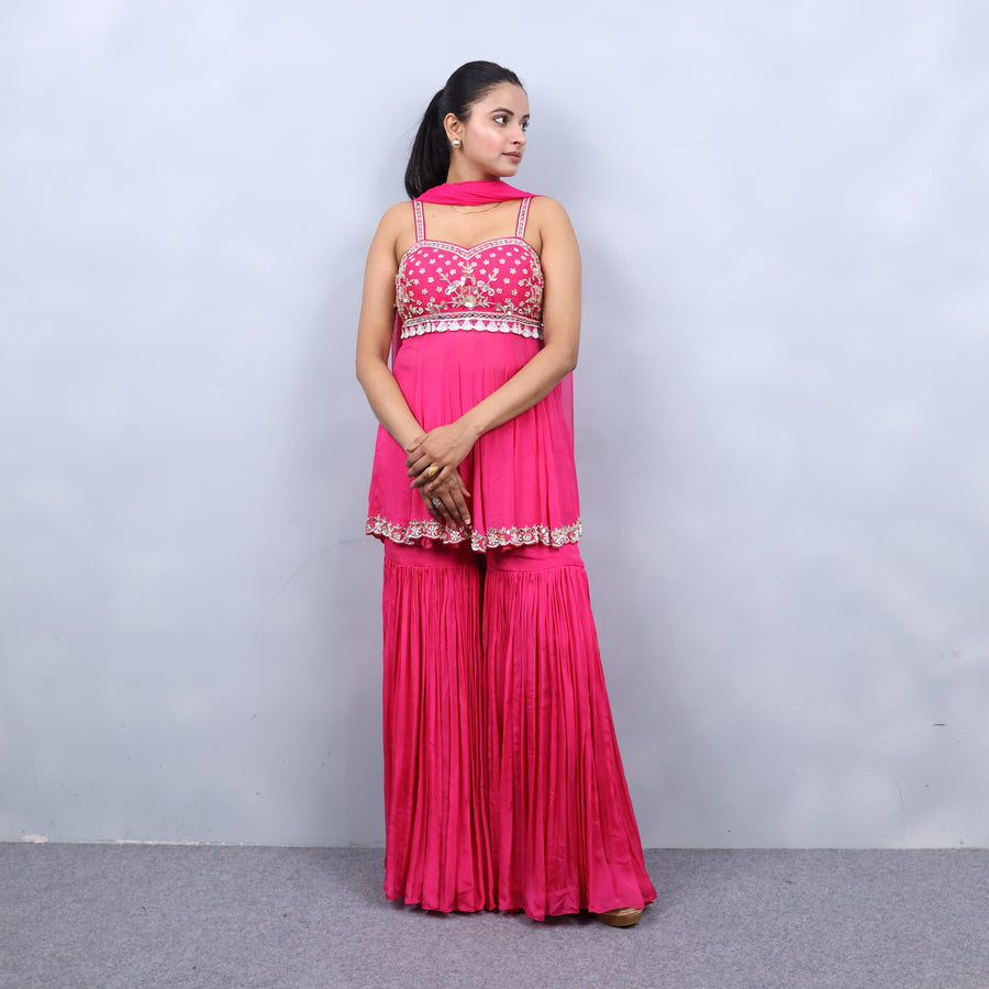 Stylish Peplum Sharara Set profile