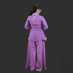 Stylish Peplum Short Shirt Sharara Set Vastrachowk