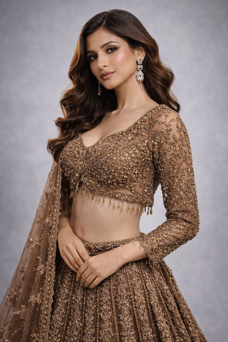 Traditional Style Full Crop Top  Lehenga 