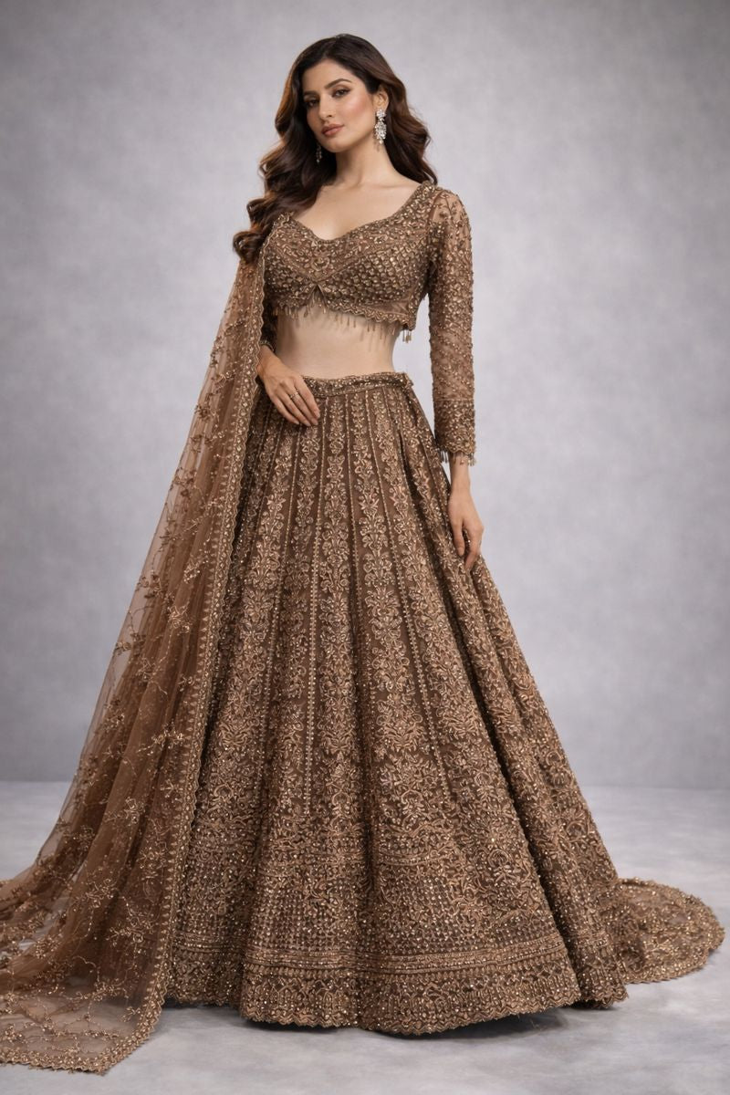 Traditional Style Full Crop Top  Lehenga 