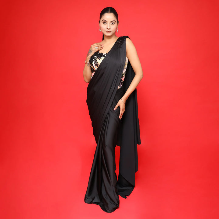 Trendy Cord Set Style Drape Saree