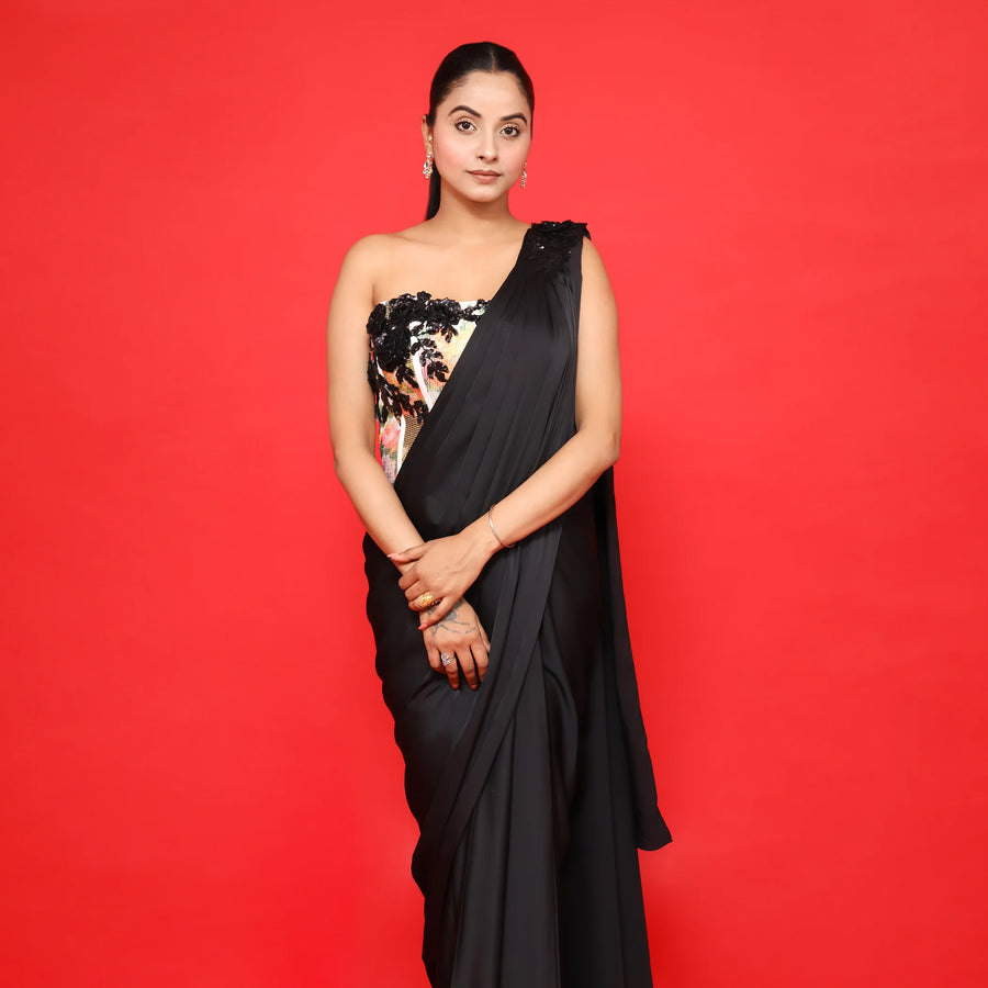 Trendy Cord Set Style Drape Saree Vastrachowk