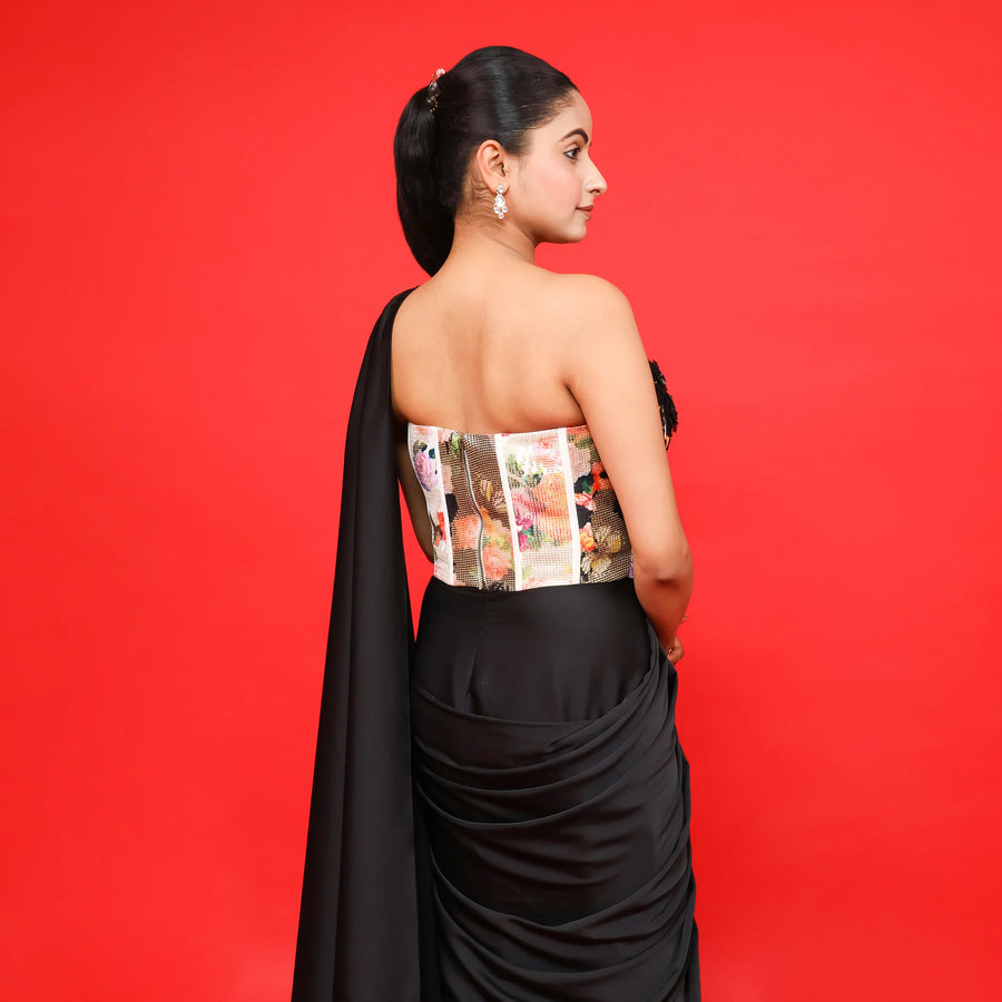Trendy Cord Set Style Drape Saree Vastrachowk