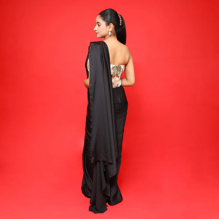 Trendy Cord Set Style Drape Saree Vastrachowk