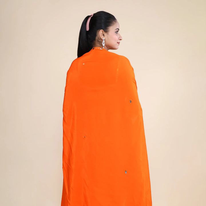Trendy Crop Top Dhoti Set with Shrug- Vastrachowk