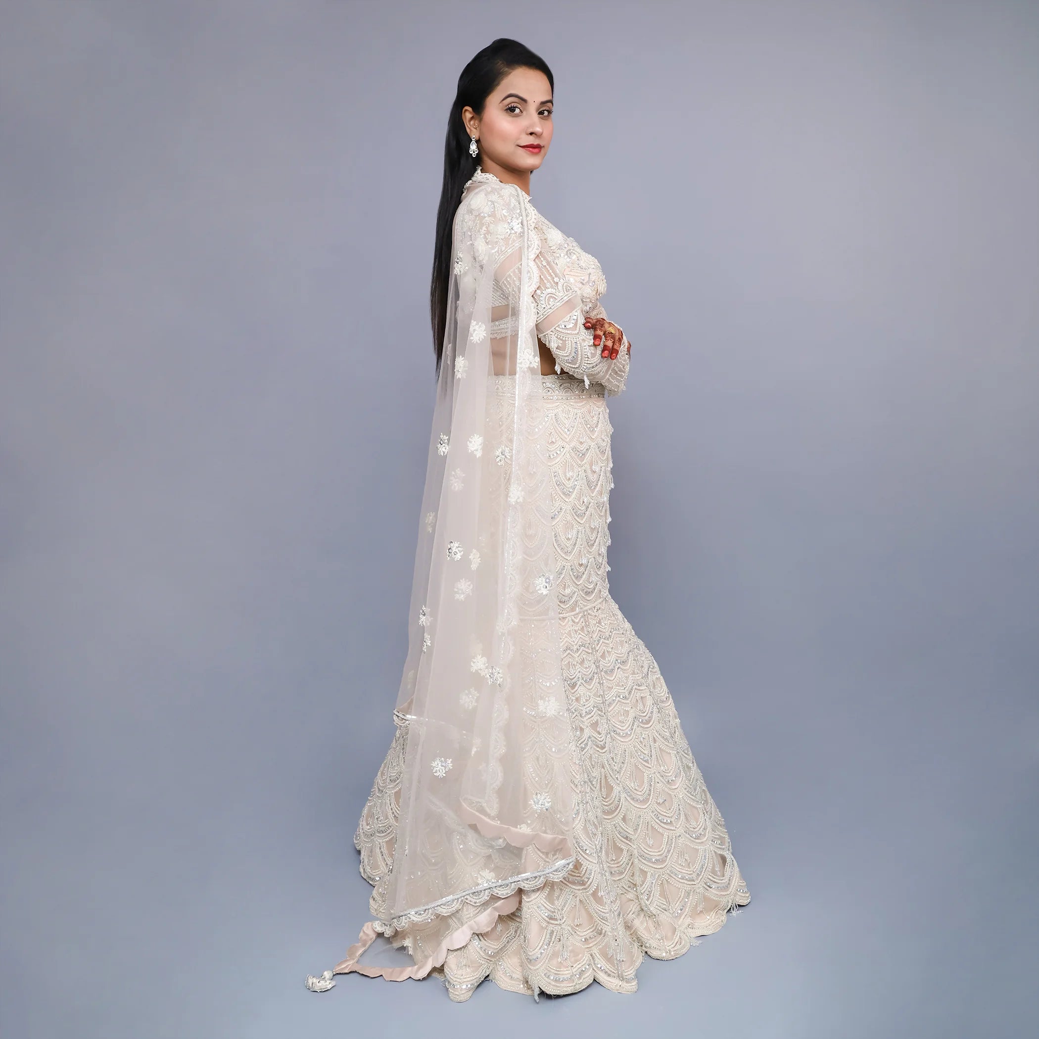 Trendy Crop Top Lehenga Mermaid Style- Vastrachowk