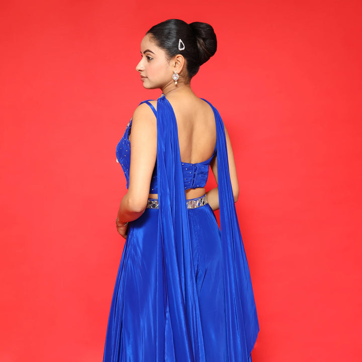 Trendy Crop Top Plazo with Dupatta Vastrachowk