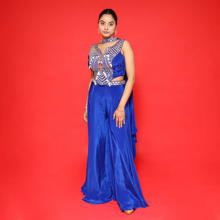 Trendy Crop Top Plazo with Dupatta