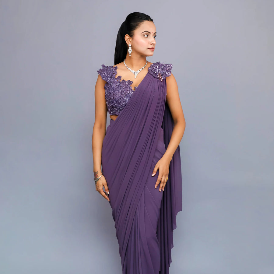 Trendy Drape Saree for Elegant Women- Vastrachowk