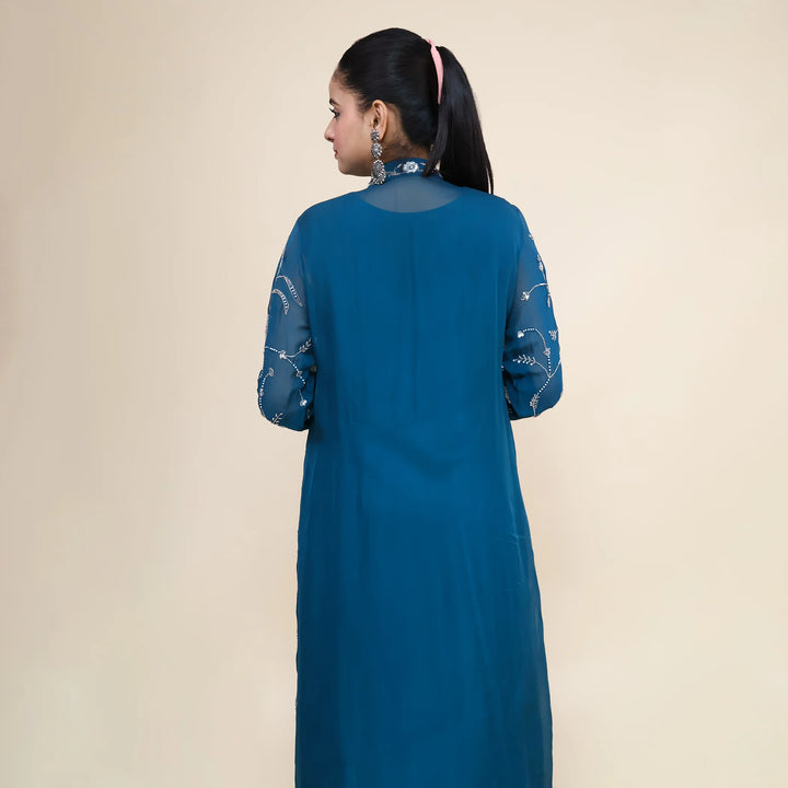 Trendy Indo Western Suit with Full-Length Jacket Vastrachowk