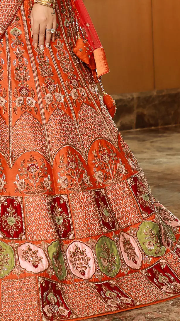 Vastrachowk Bridal Copper Color Lehenga Choli