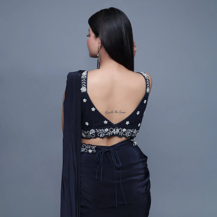 Vastrachowk Crop Top Skirt with Drape Saree