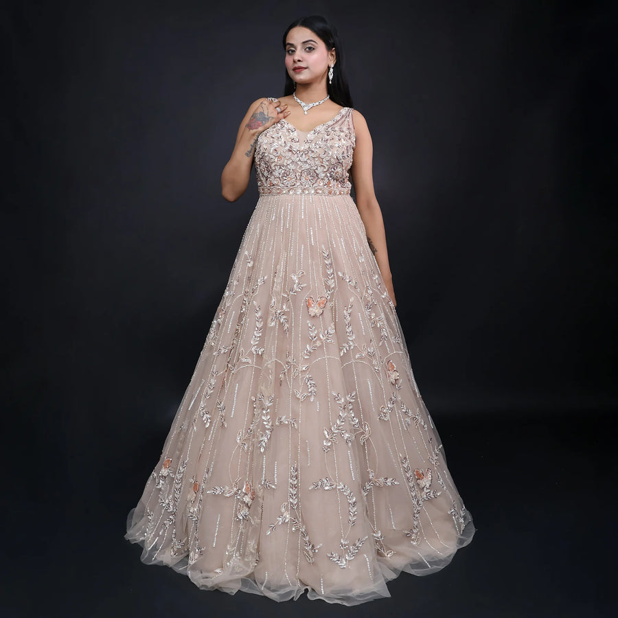 Flary Handwork Gown for Women