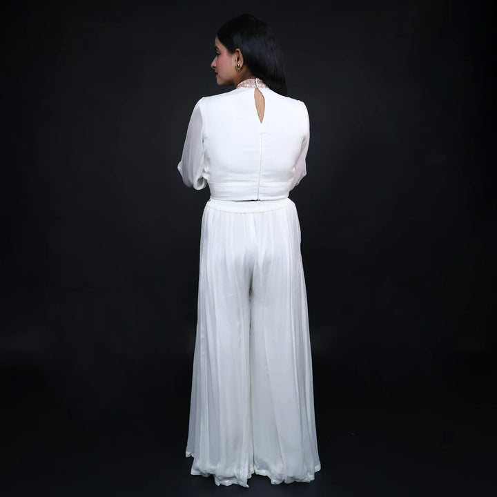 Vastrachowk Trendy Crop Top with Plazo Set Women's wear