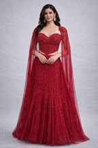 Western Crop Top Mermaid Co-ord Set Style