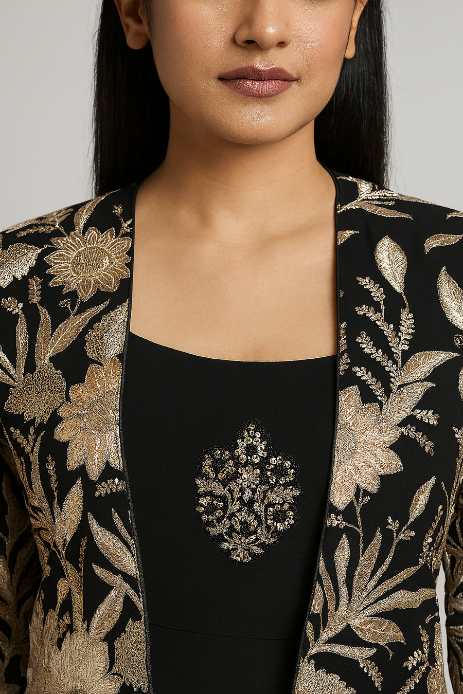 Western Gown with Jacket close profile