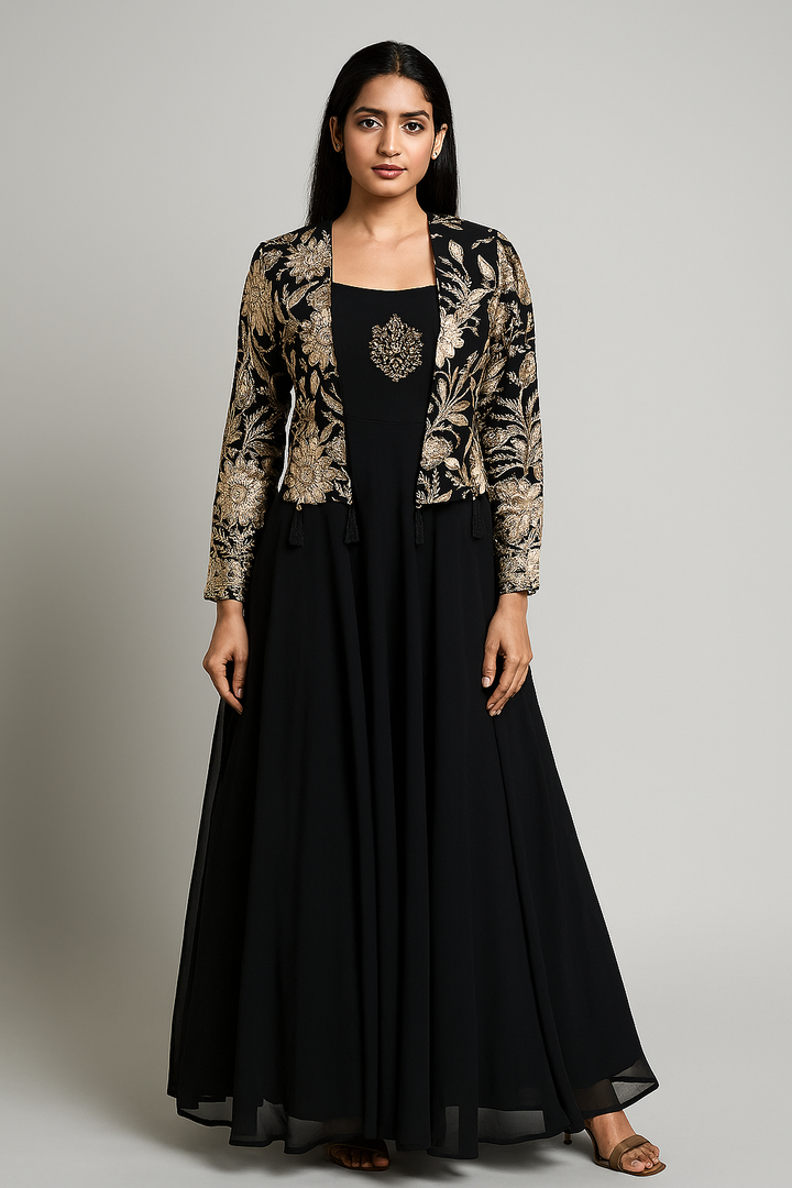 Western Gown with Jacket full profile