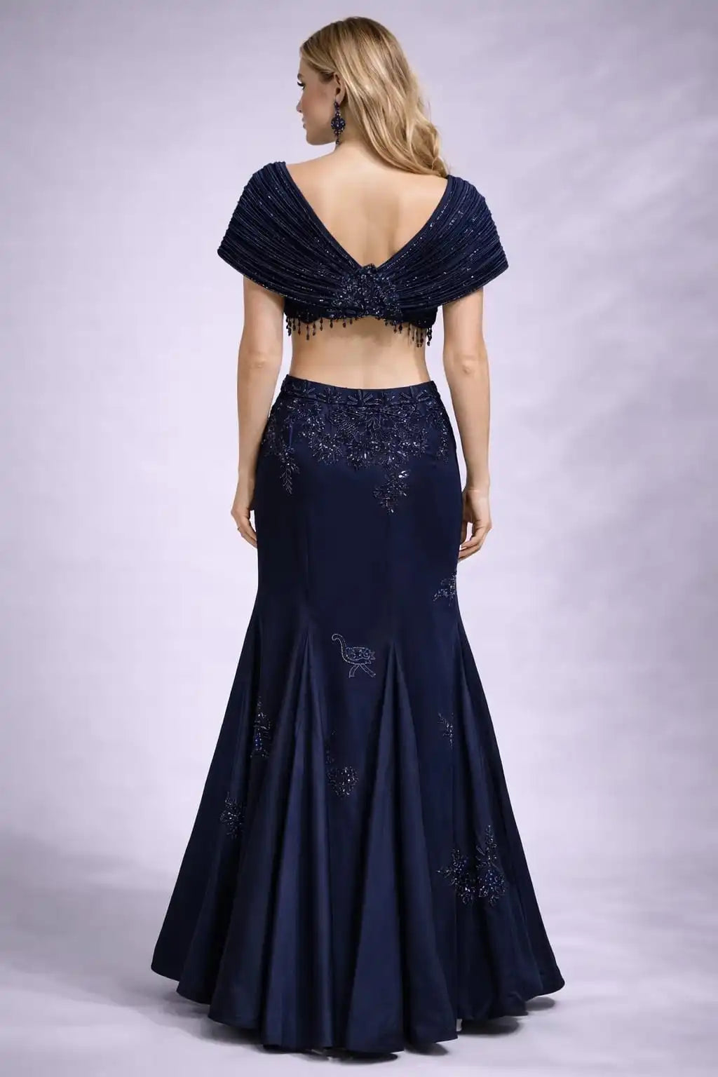 Navy blue lehenga