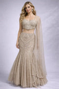 gold mermaid lehenga set