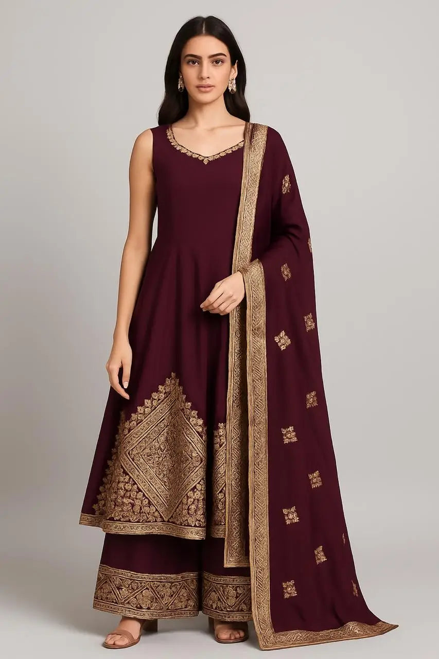 falsa colour anarkali suit