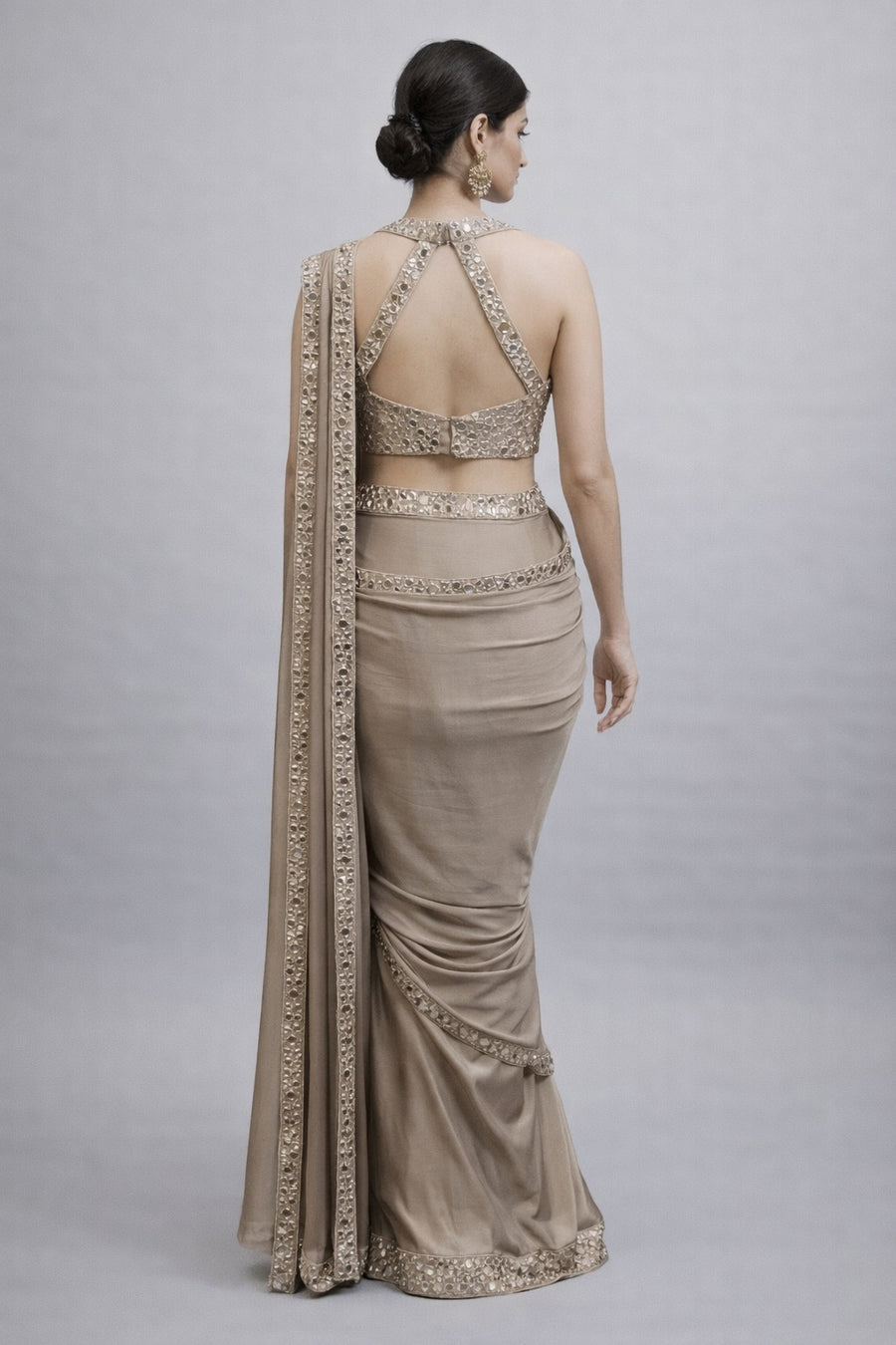 Chiku drape saree