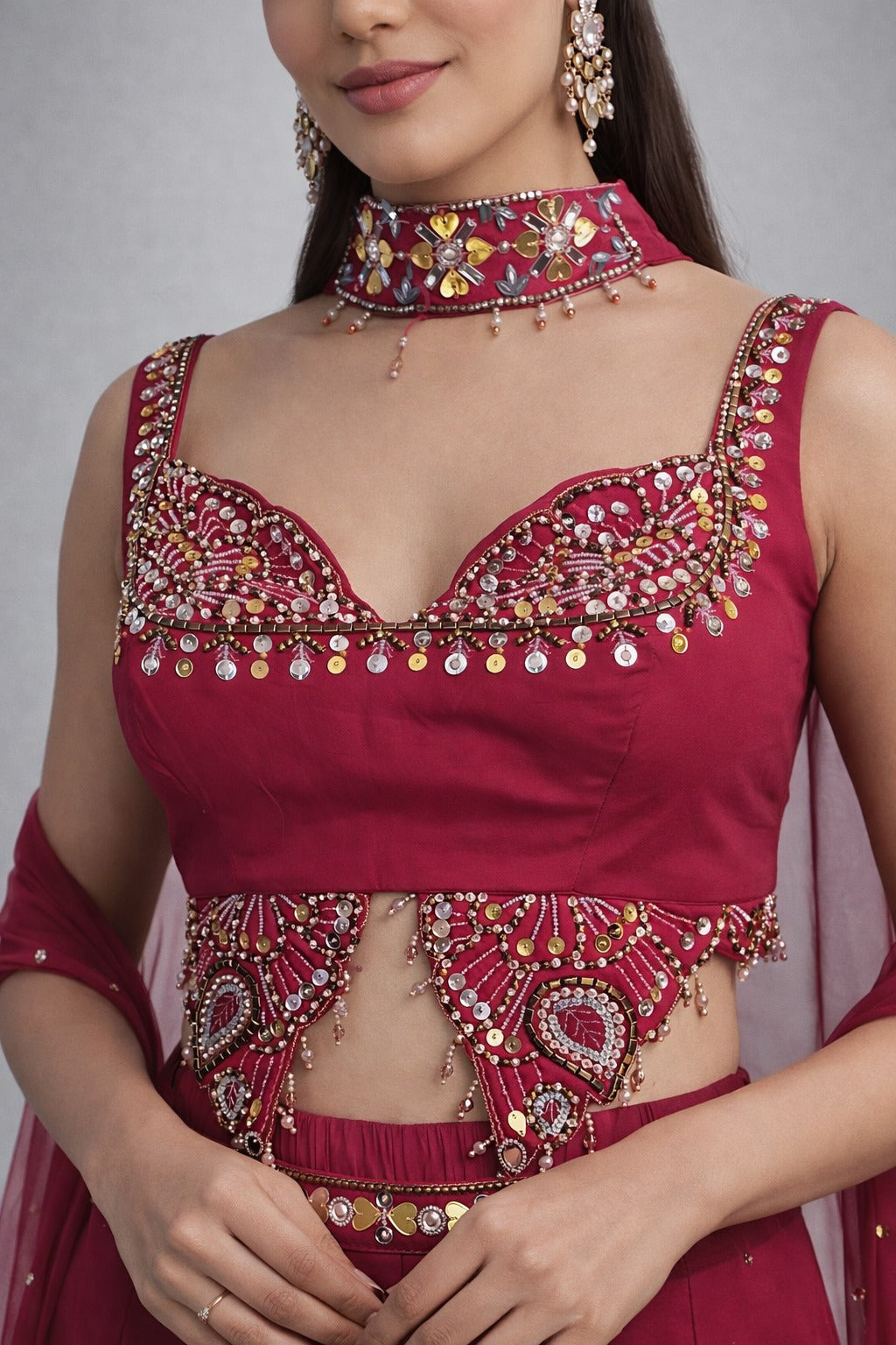 Emerald Embroidered Sharara Set with Dupatta
