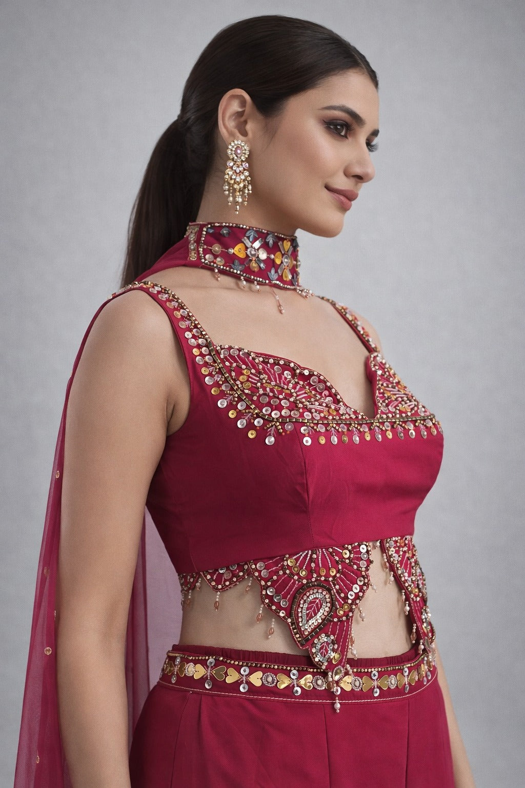 Emerald Embroidered Sharara Set with Dupatta