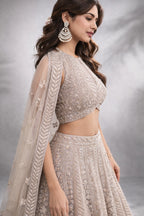 Champagne Glamour Embroidered Lehenga Set
