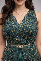Bottle green anarkali 