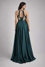 Bottle green anarkali 