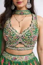 green lehanga