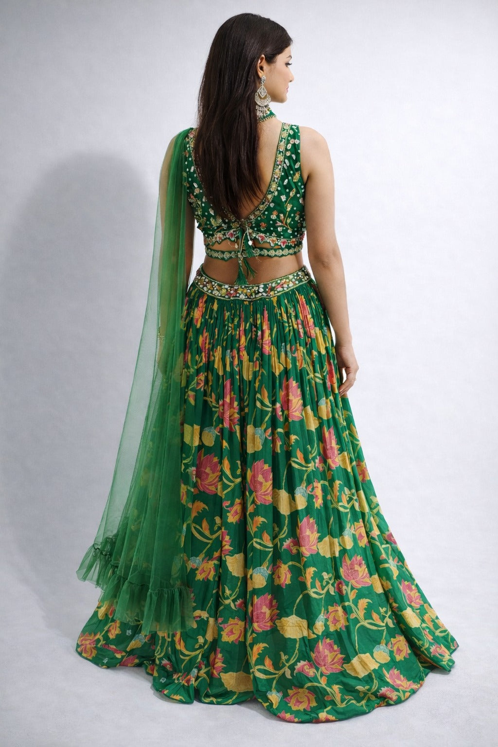 green lehanga