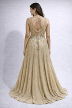 golden lehanga 