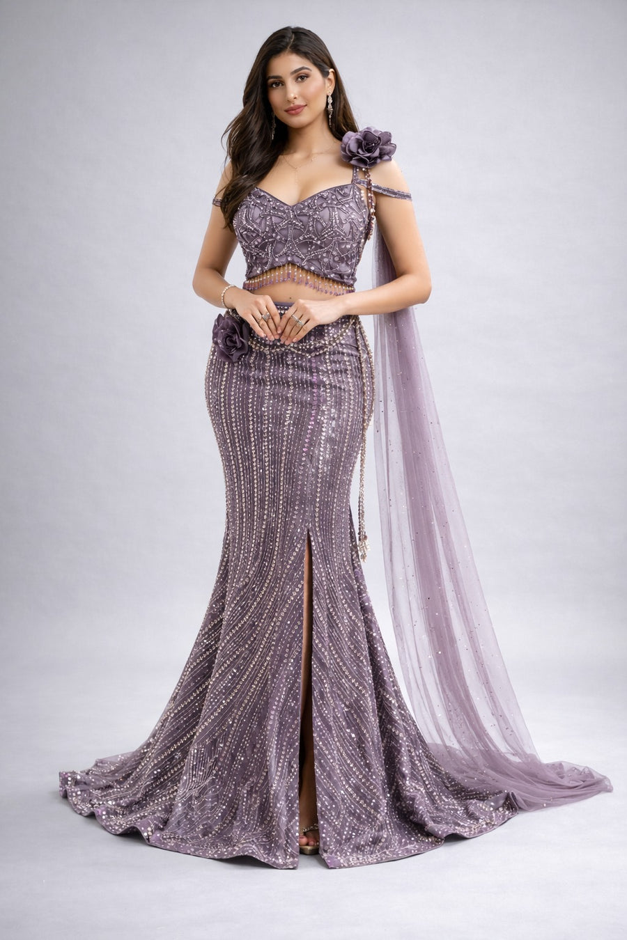 Lavender lehanga